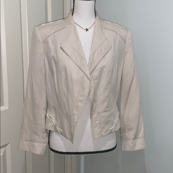 White House Black Market Jackets & Blazers - White House Black Market cream color Jackets